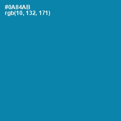 #0A84AB - Bondi Blue Color Image