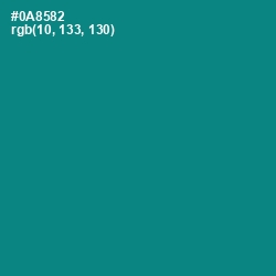 #0A8582 - Teal Color Image
