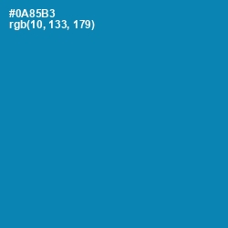 #0A85B3 - Bondi Blue Color Image