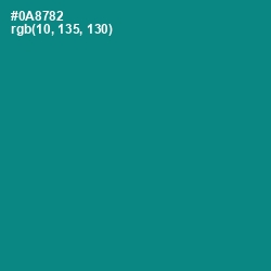 #0A8782 - Teal Color Image