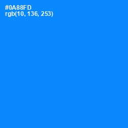 #0A88FD - Dodger Blue Color Image