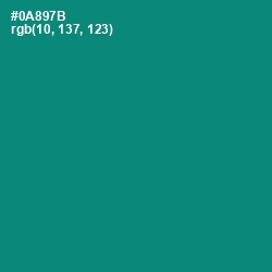 #0A897B - Elf Green Color Image