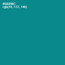 #0A898C - Teal Color Image