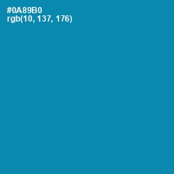 #0A89B0 - Bondi Blue Color Image