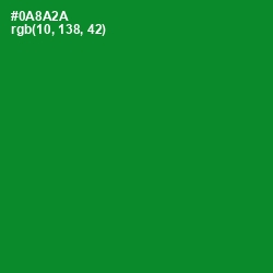 #0A8A2A - Forest Green Color Image