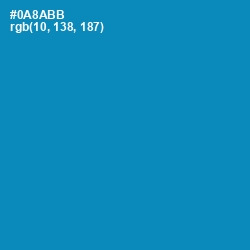 #0A8ABB - Bondi Blue Color Image