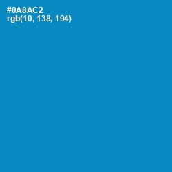 #0A8AC2 - Pacific Blue Color Image