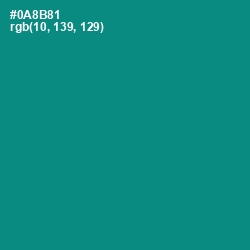 #0A8B81 - Teal Color Image