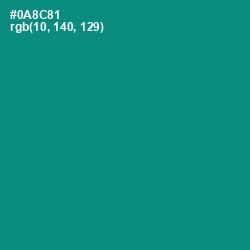 #0A8C81 - Teal Color Image