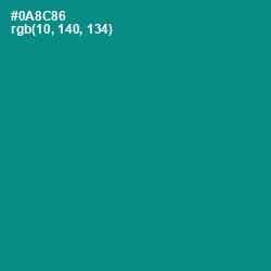 #0A8C86 - Teal Color Image