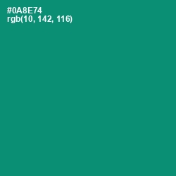 #0A8E74 - Elf Green Color Image