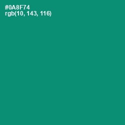 #0A8F74 - Elf Green Color Image
