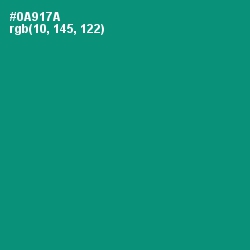 #0A917A - Elf Green Color Image
