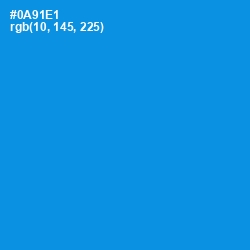 #0A91E1 - Dodger Blue Color Image