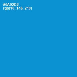 #0A92D2 - Pacific Blue Color Image