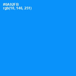 #0A92FB - Dodger Blue Color Image