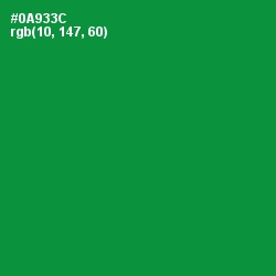 #0A933C - Forest Green Color Image