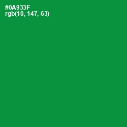 #0A933F - Forest Green Color Image