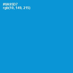 #0A95D7 - Pacific Blue Color Image