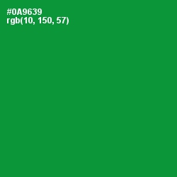 #0A9639 - Forest Green Color Image