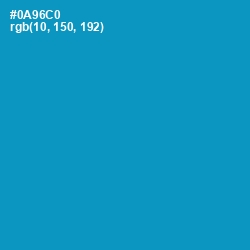 #0A96C0 - Pacific Blue Color Image