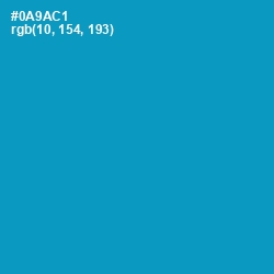 #0A9AC1 - Pacific Blue Color Image