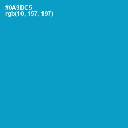 #0A9DC5 - Pacific Blue Color Image