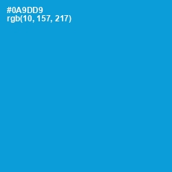 #0A9DD9 - Pacific Blue Color Image