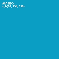 #0A9EC4 - Pacific Blue Color Image