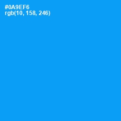 #0A9EF6 - Dodger Blue Color Image