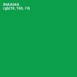 #0AA04A - Green Haze Color Image