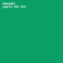 #0AA065 - Green Haze Color Image