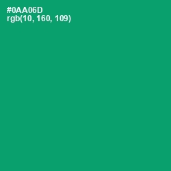 #0AA06D - Green Haze Color Image