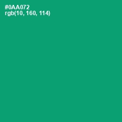 #0AA072 - Green Haze Color Image