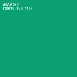 #0AA073 - Green Haze Color Image