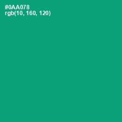 #0AA078 - Jade Color Image