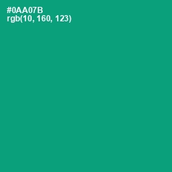 #0AA07B - Jade Color Image
