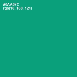 #0AA07C - Jade Color Image