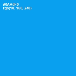 #0AA0F0 - Dodger Blue Color Image