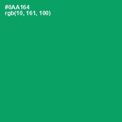 #0AA164 - Green Haze Color Image