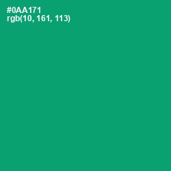 #0AA171 - Green Haze Color Image