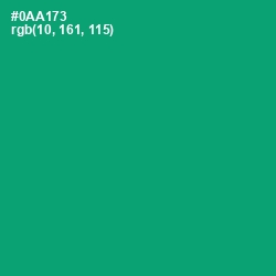 #0AA173 - Green Haze Color Image