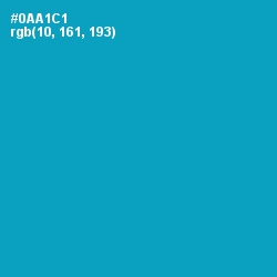 #0AA1C1 - Cerulean Color Image