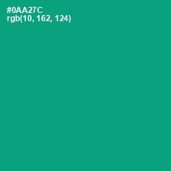 #0AA27C - Jade Color Image