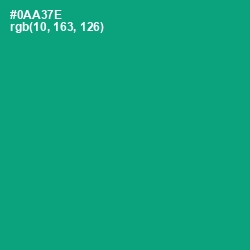 #0AA37E - Jade Color Image