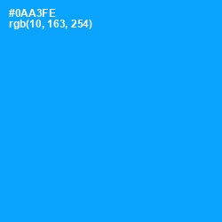 #0AA3FE - Dodger Blue Color Image