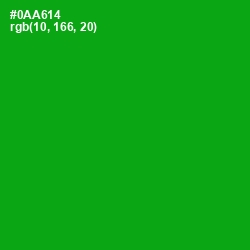 #0AA614 - Forest Green Color Image