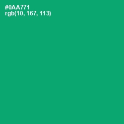 #0AA771 - Jade Color Image