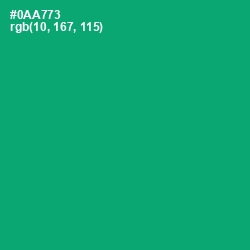 #0AA773 - Jade Color Image