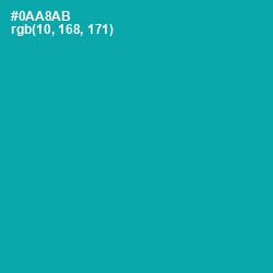 #0AA8AB - Bondi Blue Color Image